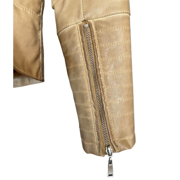 Faux Leather Motorcycle Style Jacket - Picture 4 of 6